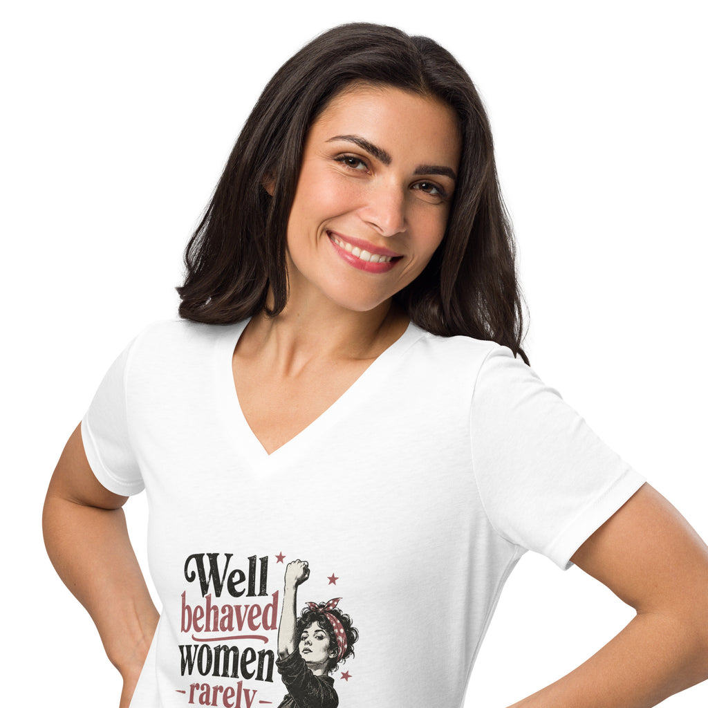 Women’s Graphic Relaxed V -Neck T-shirt